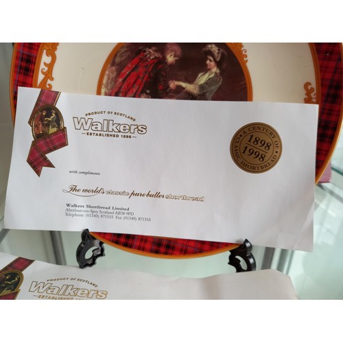 154 - Walkers shortbread centenary plate with original box authenticity letter