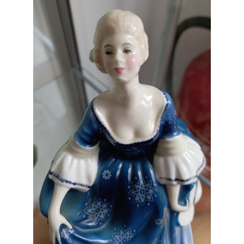 159 - 3 x Royal Doulton figurines Fragrance HN2334/1965, Hilary HN2335/1966 and fair lady HN 2193/1962