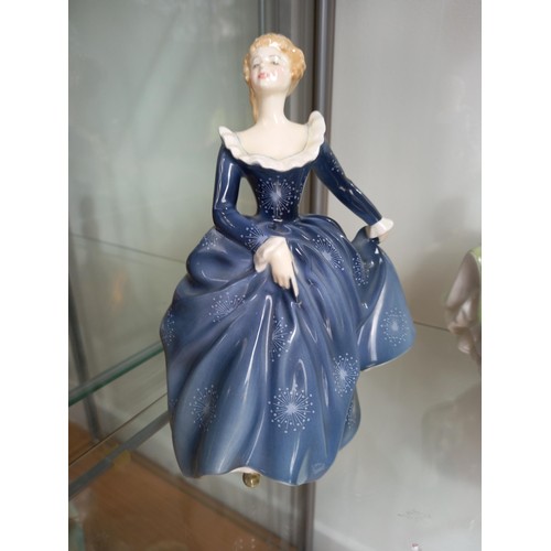 159 - 3 x Royal Doulton figurines Fragrance HN2334/1965, Hilary HN2335/1966 and fair lady HN 2193/1962