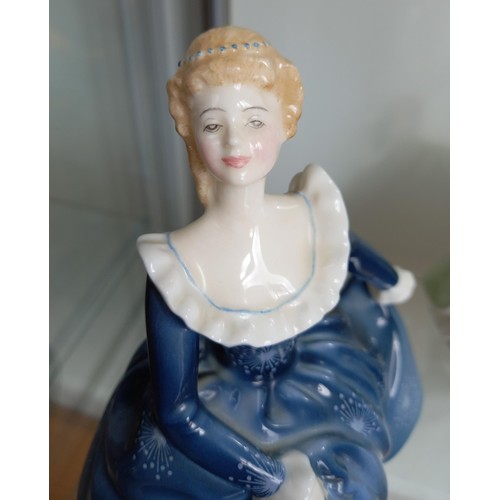 159 - 3 x Royal Doulton figurines Fragrance HN2334/1965, Hilary HN2335/1966 and fair lady HN 2193/1962