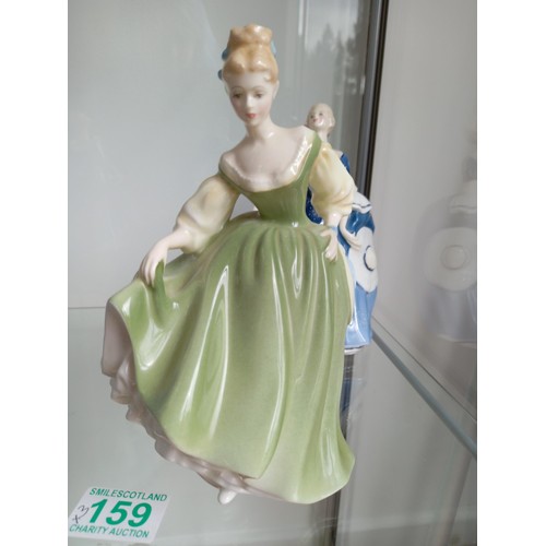 159 - 3 x Royal Doulton figurines Fragrance HN2334/1965, Hilary HN2335/1966 and fair lady HN 2193/1962