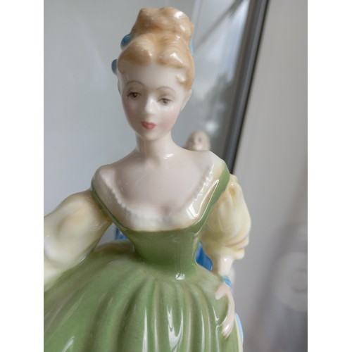 159 - 3 x Royal Doulton figurines Fragrance HN2334/1965, Hilary HN2335/1966 and fair lady HN 2193/1962