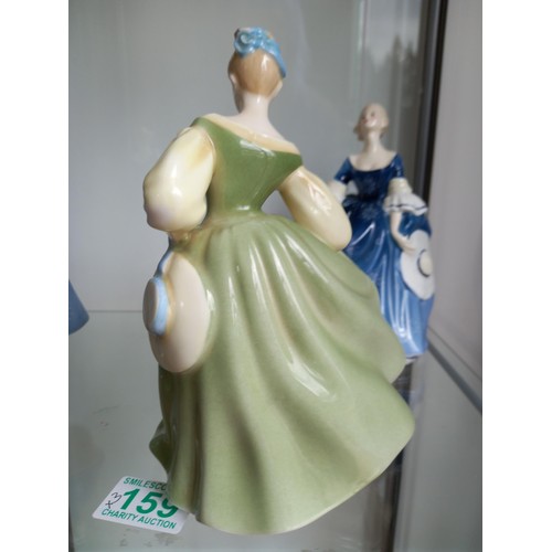 159 - 3 x Royal Doulton figurines Fragrance HN2334/1965, Hilary HN2335/1966 and fair lady HN 2193/1962