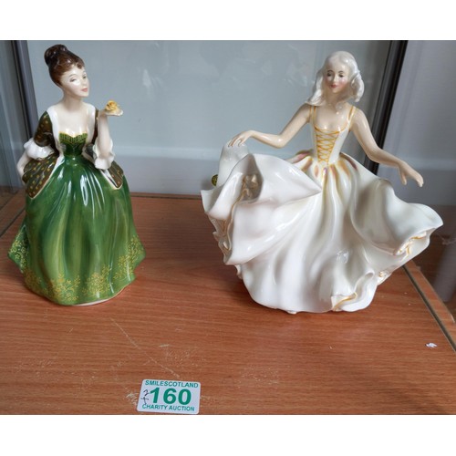 160 - Royal Doulton figurines Sweet 17 HN2734/1974 and Fleur HN2368/1967