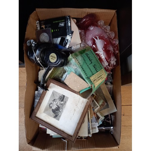 188 - Box lot of collectables to include vintage photos