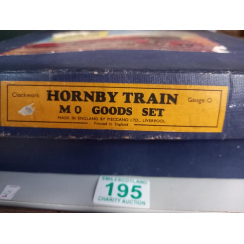 195 - Hornby train M O goods set gauge 0