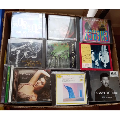 208 - CD's, selection of pictures and a box of odds