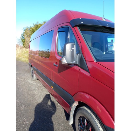 433 - VW crafter van 35 blue tdi 109L. converted to a camper but not registered as one, MOT'd, viewing hig... 