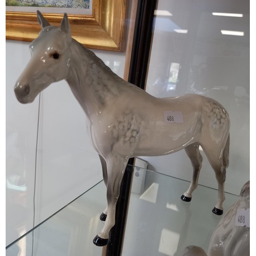 268 - Pair of vintage Beswick dapple grey horses