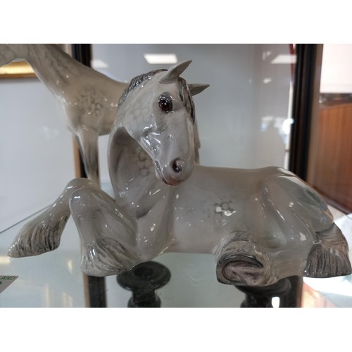 268 - Pair of vintage Beswick dapple grey horses