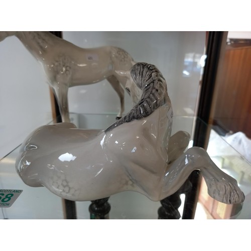 268 - Pair of vintage Beswick dapple grey horses