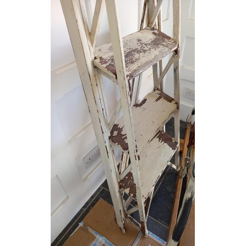 292 - Pair of vintage 6-step ladders by The Haterly