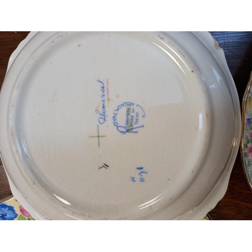 311 - Good selection of Chintz ware, sandwich plates, etc.