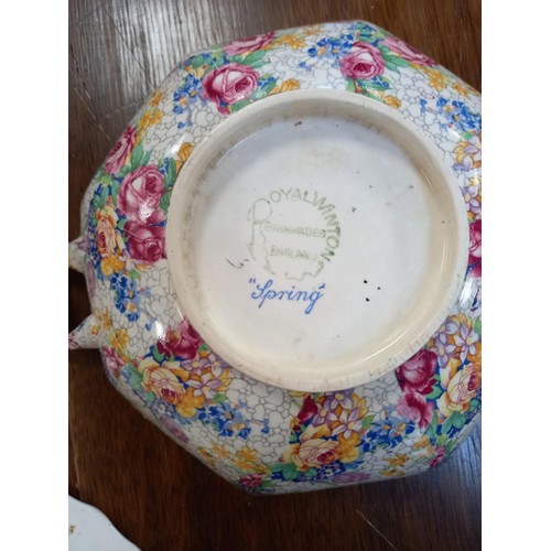 311 - Good selection of Chintz ware, sandwich plates, etc.