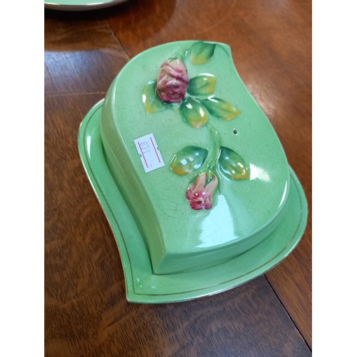 315 - Royal Winton cake stand, butter dish & serving plates