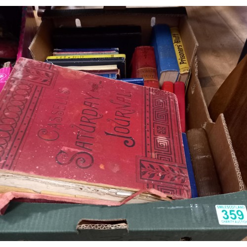 359 - Box lot of vintage books