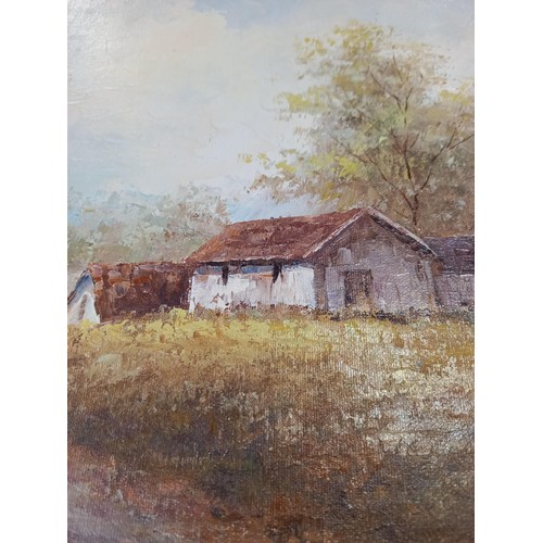 423 - Painted scene of cottage on a croft by Jene