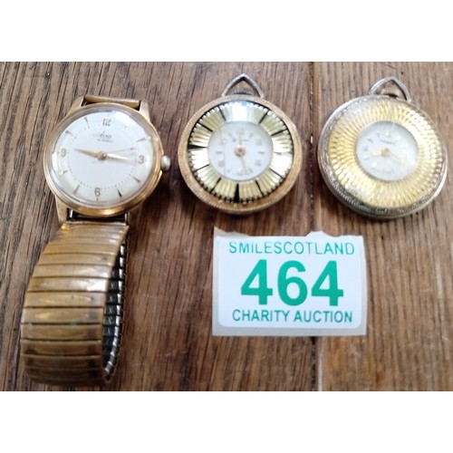 464 - Three vintage watches.  AVIA, FEREX and one other.