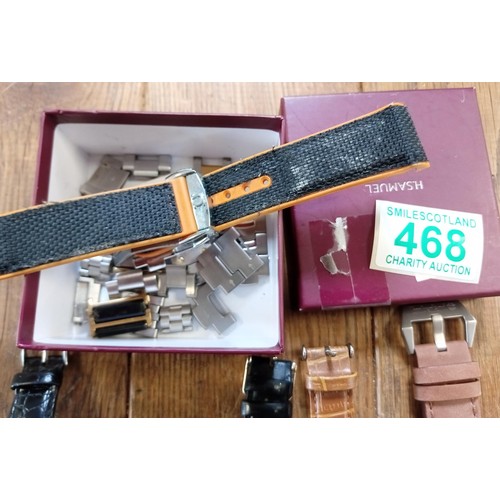 468 - A selection of watches and strap accessories.