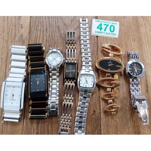 470 - A selection of what appear to be ladies watches.  From a deceased estate.  No provenance.