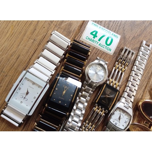 470 - A selection of what appear to be ladies watches.  From a deceased estate.  No provenance.