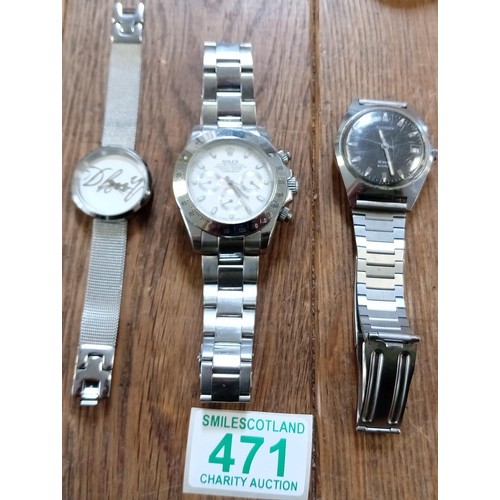 471 - Three watches from a deceased estate.  No provenance.