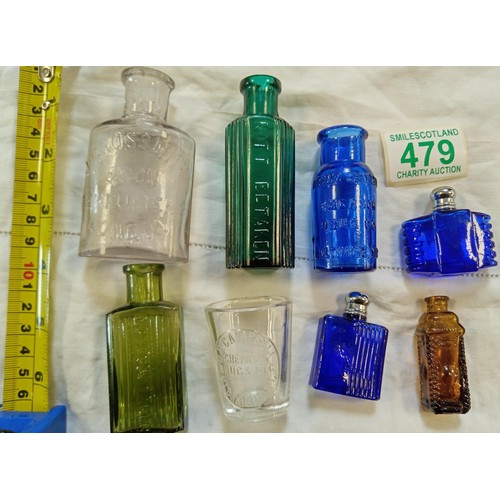 479 - A selection of collectible bottles from chemists etc.