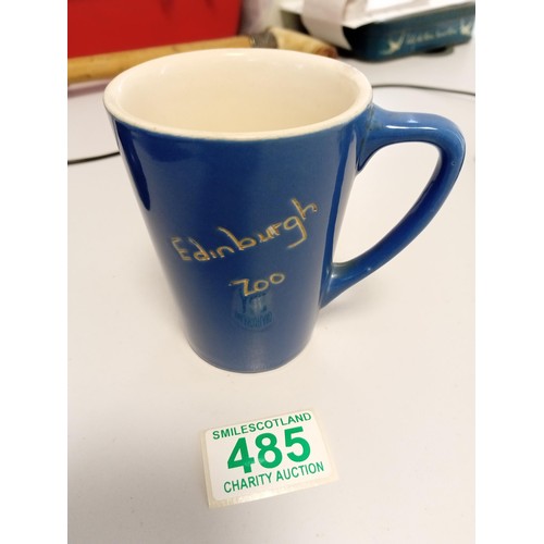 485 - vintage retired Edinburgh Zoo blue mug possible 50/60`s