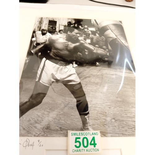 504 - Production proof 8/20  A studio limited edition photograph Muhammad Ali
Sporting icons