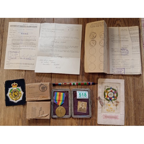 518 - 8th Army clasp and a great war medal 91579 PNR J.G.HAYNES R.E PLUS some memorabilia