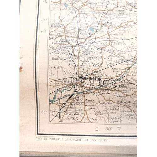 524 - Bartholomew`s  Vintage canvas map of Yorkshire