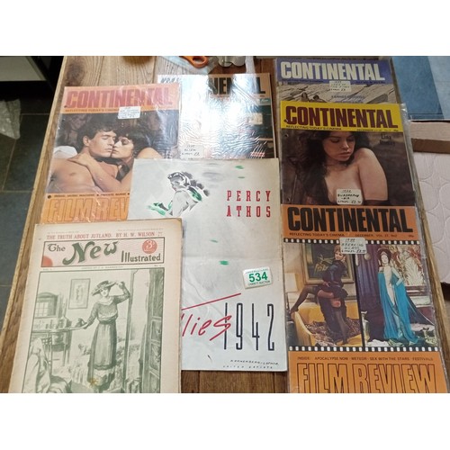 534 - A selection of Continental magazines etc