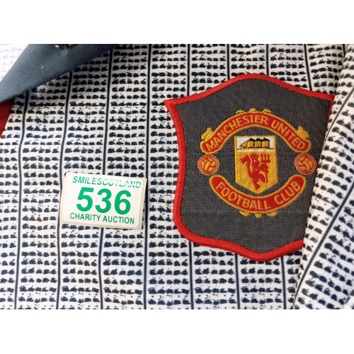 536 - Manchester United Replica Grey Away Shirt 1995-1996 signed by David Beckham with certificate  signed... 