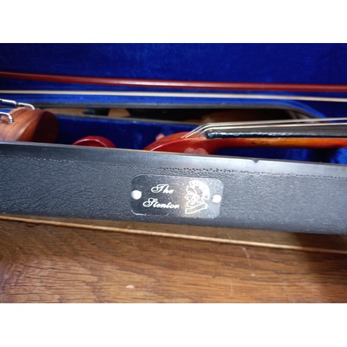 538 - Violin, The Stentor, includes 2x bows in hard case.
60cm long .