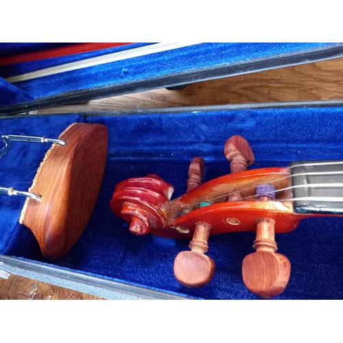 538 - Violin, The Stentor, includes 2x bows in hard case.
60cm long .