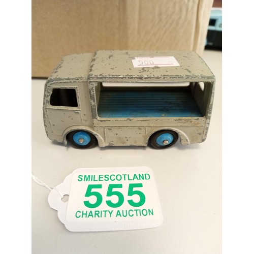 555 - Ford Thames Airborne Caravan 420, Original Corgi Toy and N.C.B. electric van Dinky Toy made in Engla... 