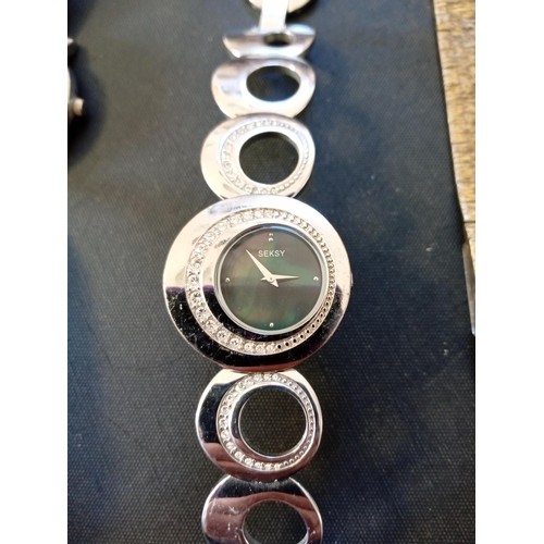 575 - 10x Ladies watches, includes Emporio Armani, Terner, Seksy and Rotary.