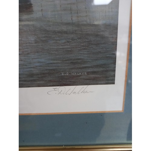 14 - Framed ED Walker signed print 
