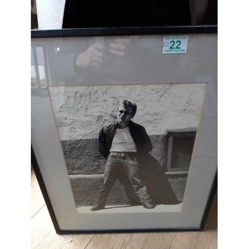 22 - James Dean framed photo prints x 2