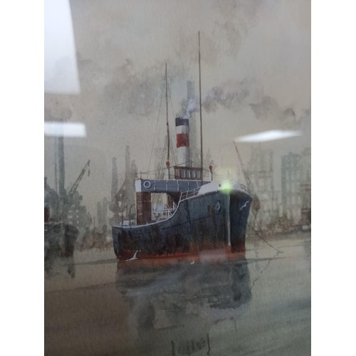 25 - Framed John Holmes limited edition signed, 421/450, ship picture 54 x 45 cm approx