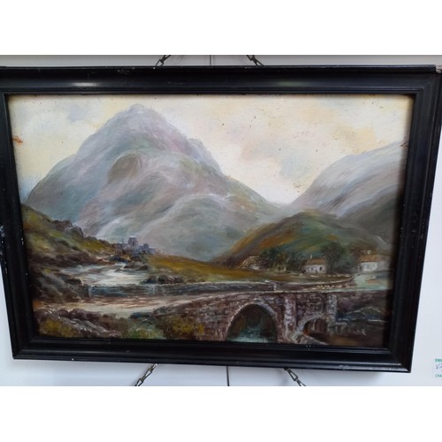 43 - 2 x antique paintings on board, Scottish scenery