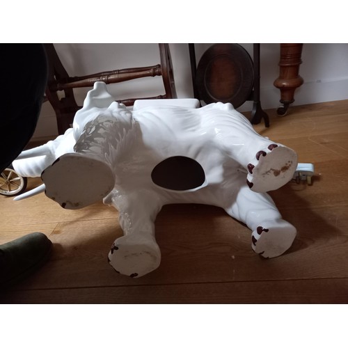 73 - Large white elephant lamp  62 cm high approx