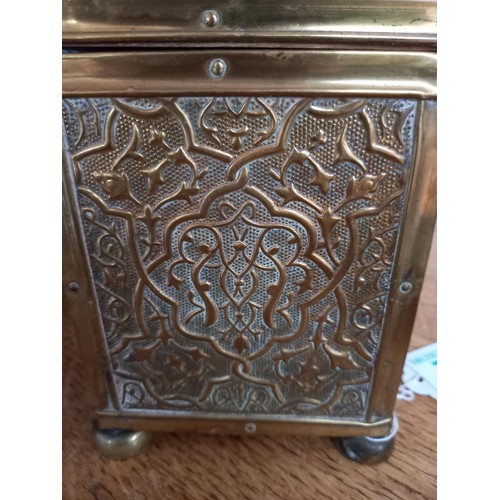 79 - Unusual brass tea caddy