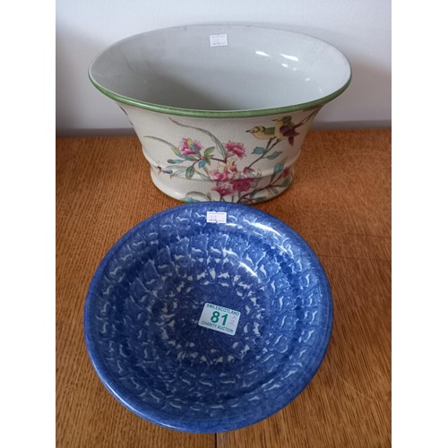 81 - South Lissens Pottery bowl and 1 other