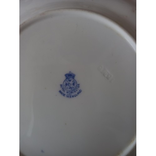 87 - Royal Worchester Dragon plates and cups