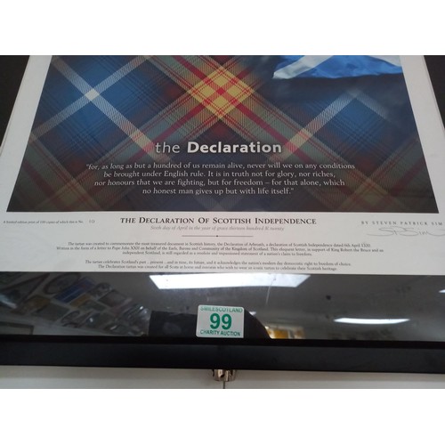 99 - Declaration print by Steven Patrick Sim, 10/100, signed and framed