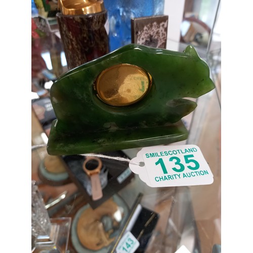 135 - Canadian jade bear clock