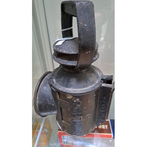 158 - Vintage British Rail hand and carriage lamp