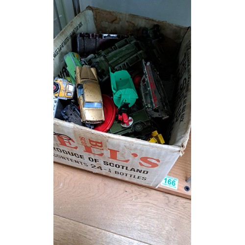 166 - Box lot mainly Dinky toys (scrapyard)