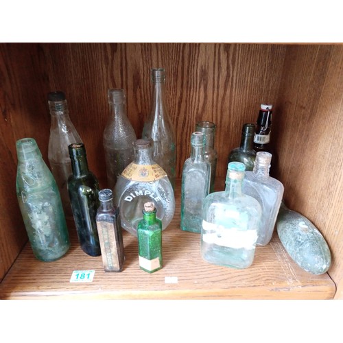 181 - selection of old collectors bottles